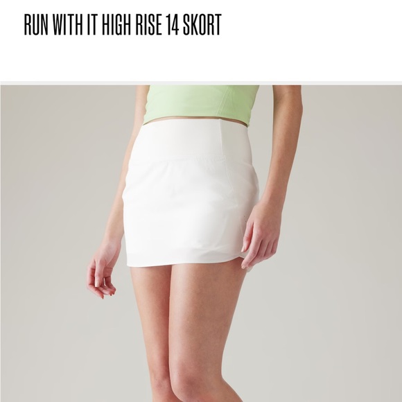 Athleta Run with It High Rise 14 Skort // White // S - Picture 1 of 5
